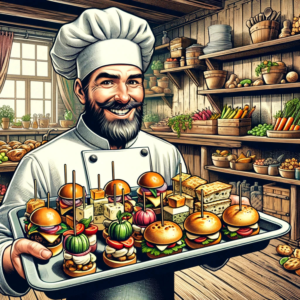 Comic Stil von Fingerfood Catering in Hamburg